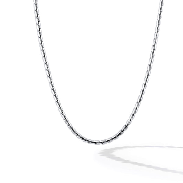 Sterling Silver Cobra Chain Necklace With Swivel Clasp | CHC FINE JEWELRY