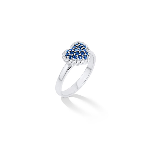 Blue Sapphire Heart Ring | CHC FINE JEWELRY