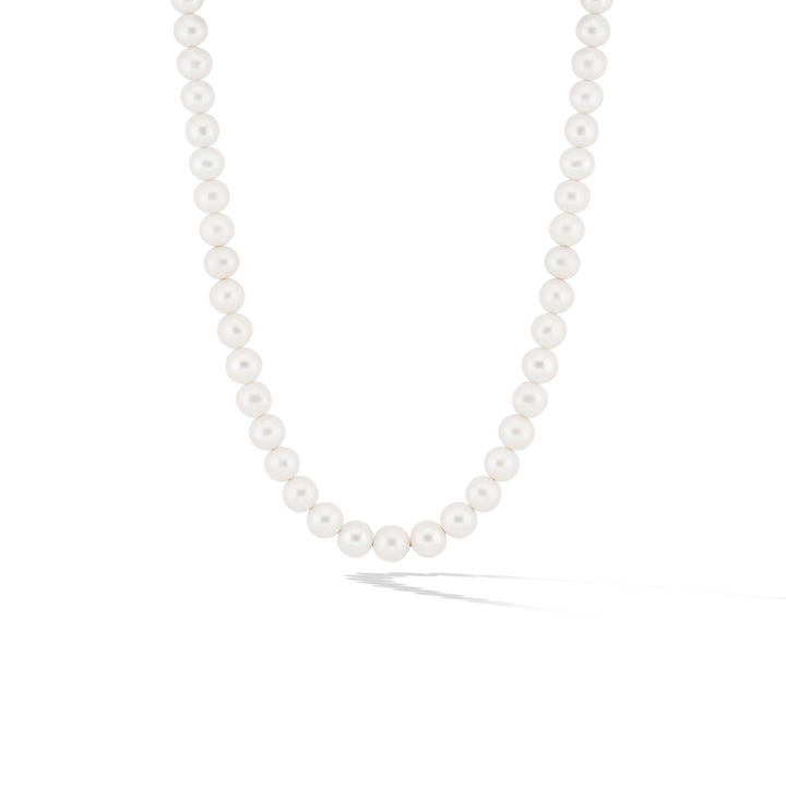 14K yellow Gold Natural Diamond Buckle Necklace with Freshwater Cultured Pearls | CHC FINE JEWELRY