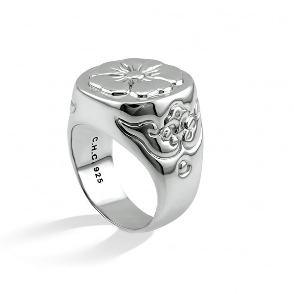 Amapola (Poppy) Sterling Silver Elegance and Symbolism Flower Ring | CHC FINE JEWELRY