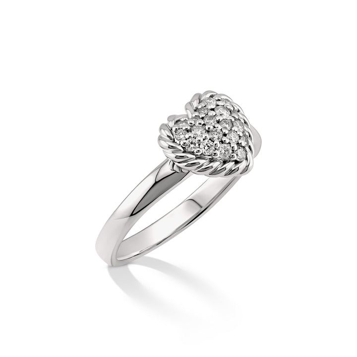 Heart-shaped Diamond Ring with intricate detailing CHC Fine Jewelry