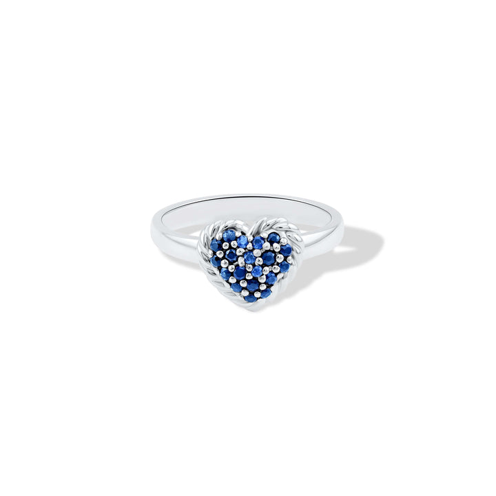 Blue Sapphire Heart Ring | CHC FINE JEWELRY