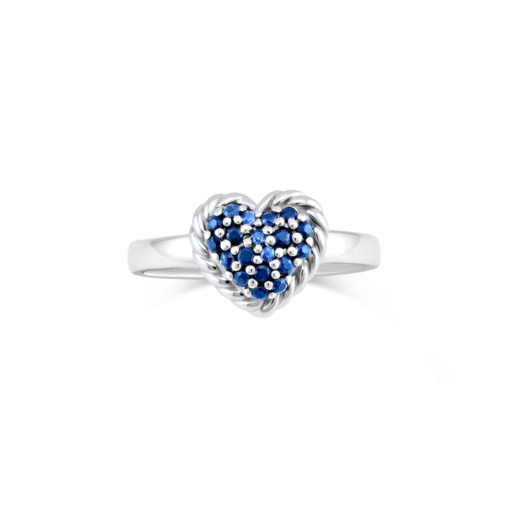 Blue Sapphire Heart Ring | CHC FINE JEWELRY