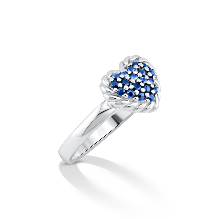 Blue Sapphire Heart Ring | CHC FINE JEWELRY