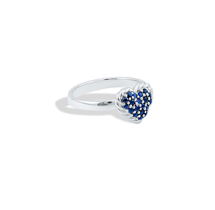 Blue Sapphire Heart Ring | CHC FINE JEWELRY