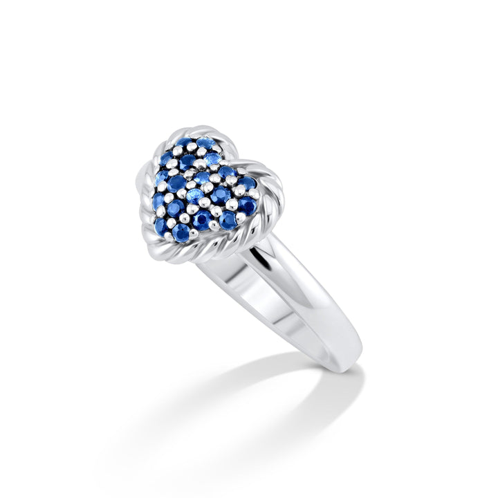 Blue Sapphire Heart Ring | CHC FINE JEWELRY